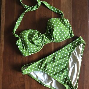 JCREW polka dot bikini
